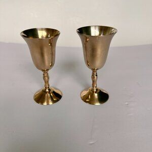 Rare Vintage LEONARD EPNS Silver Plated Liquor Goblets set of 2